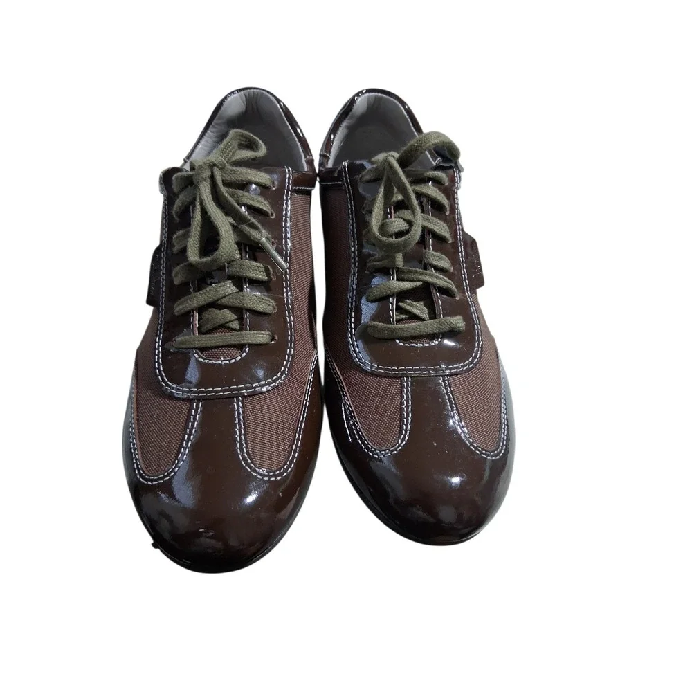 Y2k Cole Haan x Nike Air Women's Size 6B Canvas Patent Leather Preppy Shoes